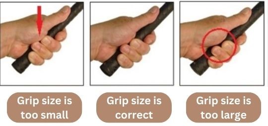 mini golf grip size